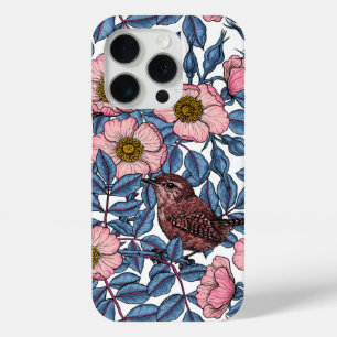 Funda Para iPhone 15 Pro Wrens en los rosas