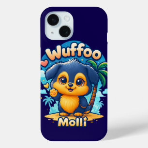 Funda Para iPhone 15 Wuffoo Molli Cachorrita Kawaii Tropical Isla