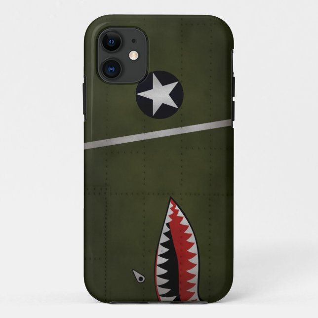 FUNDA DE Case-Mate PARA iPhone WW2アメリカ陸軍戦闘機迷彩（シャークマウス） (Reverso)