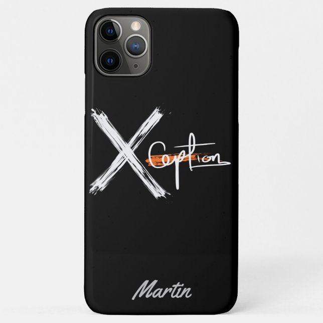Funda De Case-Mate Para iPhone X Cepción | Guay Black and White Custom Name (Reverso)