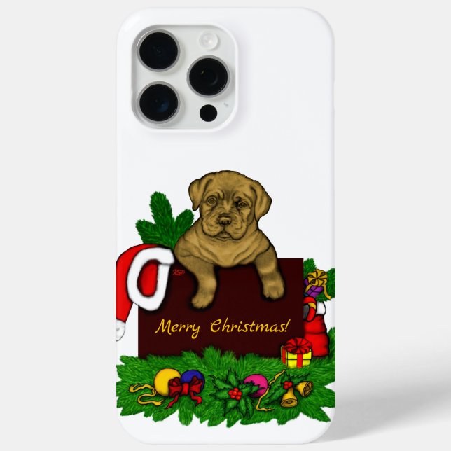 Funda De Case-Mate Para iPhone XMas Puppy (Reverso )