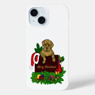 Funda Para iPhone 15 XMas Puppy