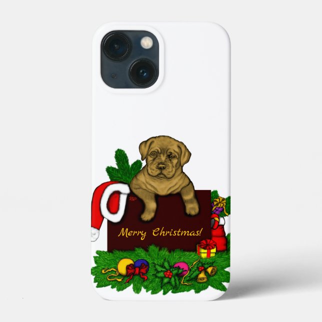 Funda De Case-Mate Para iPhone XMas Puppy (Reverso )