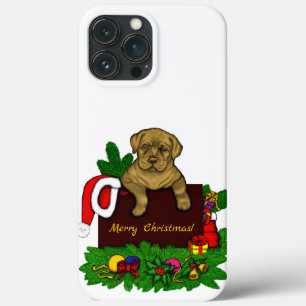 Funda Para iPhone 13 Pro Max XMas Puppy
