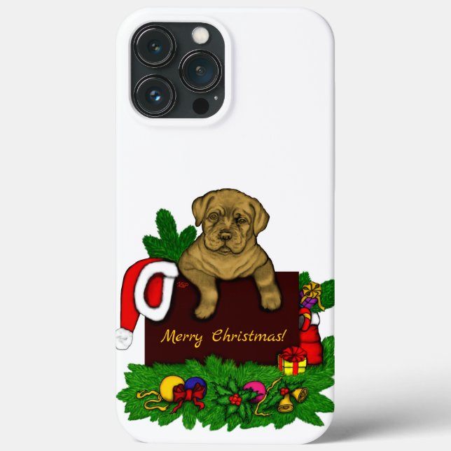Funda De Case-Mate Para iPhone XMas Puppy (Reverso )
