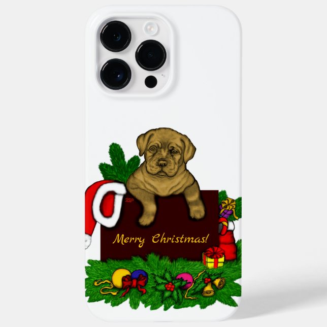 Funda De Case-Mate Para iPhone XMas Puppy (Reverso)