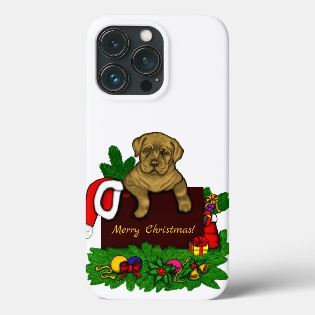 Funda De Case-Mate Para iPhone XMas Puppy (Reverso )