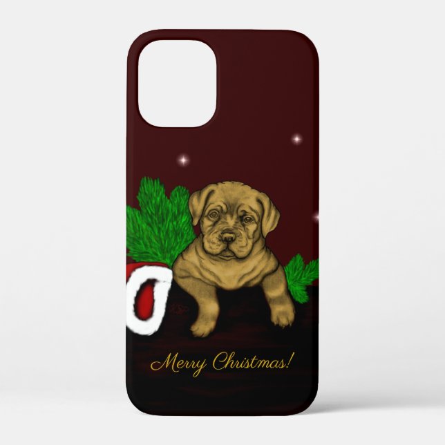 Funda De Case-Mate Para iPhone XMas Puppy (Reverso )