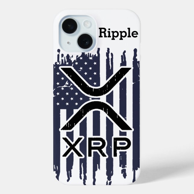 Funda De Case-Mate Para iPhone XRP Cryptocurrency USA American (Reverso )