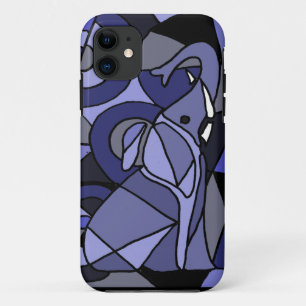 Funda Para iPhone 11 XW- diseño del elefante del arte abstracto