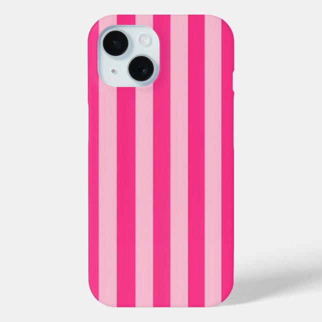 Funda De Case-Mate Para iPhone Y2K Rayas Rosadas (Reverso )