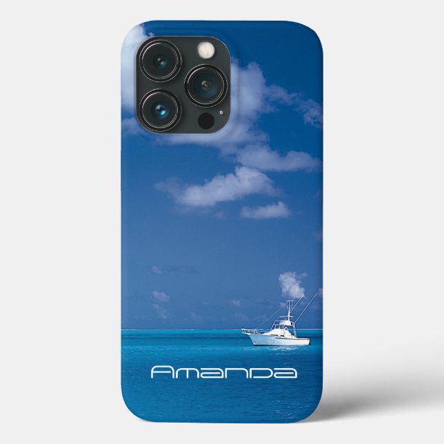 Funda De Case-Mate Para iPhone Yachando al azul (Reverso )