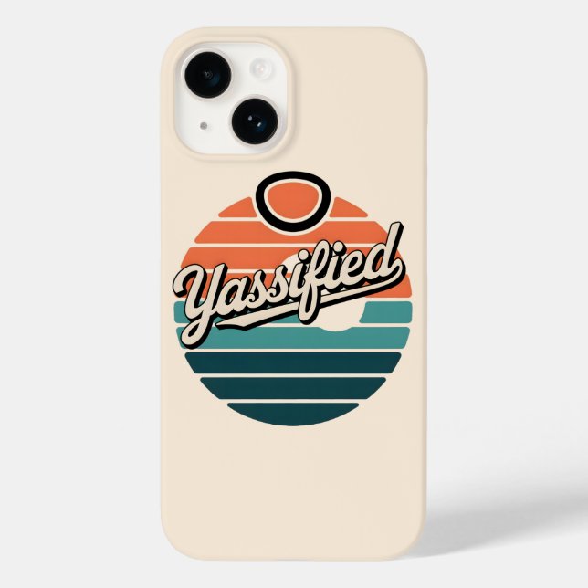 Funda De Case-Mate Para iPhone Yassified Retro Sunset (Reverso )