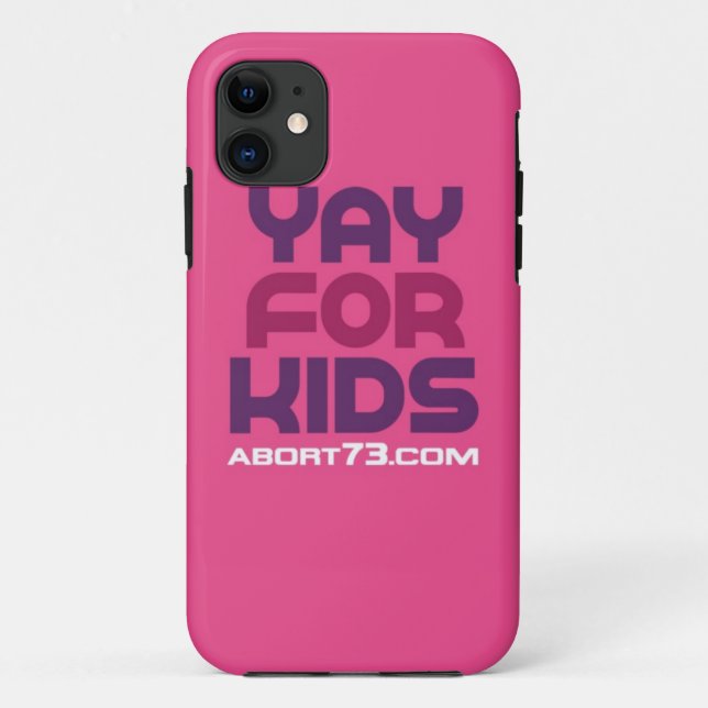 Funda De Case-Mate Para iPhone Yay para los niños/Abort73.com (Reverso)
