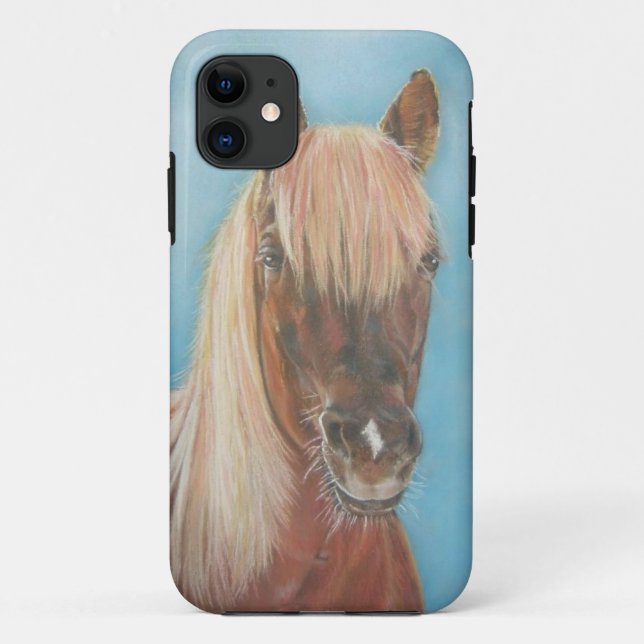 Funda De Case-Mate Para iPhone yegua de castaño con jugo de caballo rubio (Reverso)