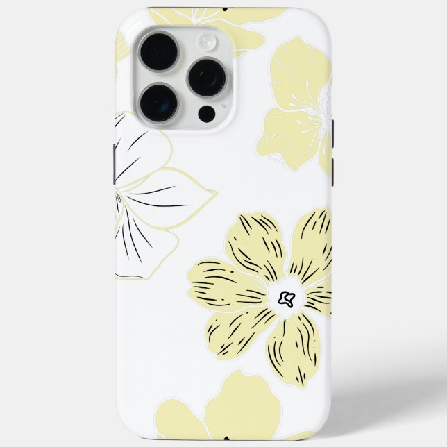 Funda De Case-Mate Para iPhone Yellow Flower Phone Case (Reverso )