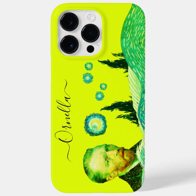 Funda De Case-Mate Para iPhone yellow modern vincent artist lemon text editable  (Reverso)