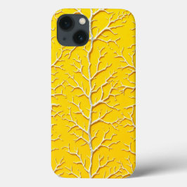 Funda Para iPhone 13 Yellow Vein Texture iPhone Case Bold Style
