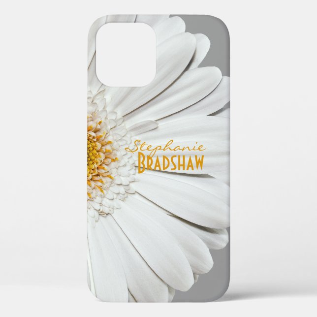 Funda De Case-Mate Para iPhone Yellow White Gerbera Daisy (Reverso )