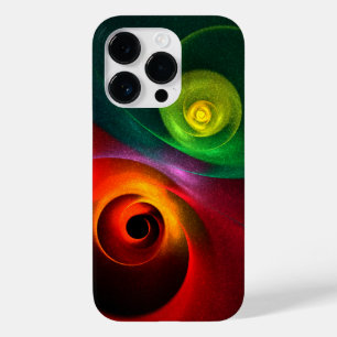 Funda Para iPhone 14 Pro De Case-Mate Yin Verde Rojo Yang Patrón de arte abstracto moder