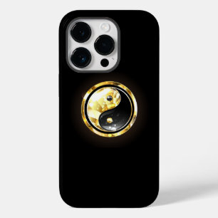 Funda Para iPhone 14 Pro De Case-Mate Yin Yang dorado en negro