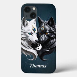 Funda Para iPhone 13 Yin Yang Wolves.