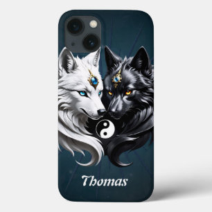 Funda Para iPhone 13 Yin Yang Wolves.