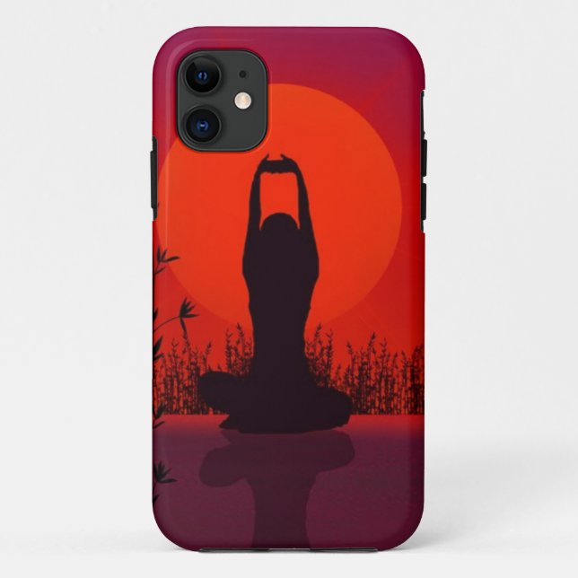 Funda De Case-Mate Para iPhone Yoga, meditación, moda, fitness (Reverso)