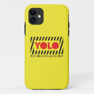 Funda Para iPhone 11 YOLO con la precaución roja