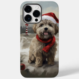 Funda Para iPhone 14 Pro Max De Case-Mate Yorkipoo Perro en Navidad Nieve