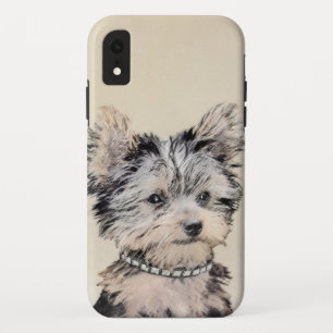 Funda Para iPhone XR Yorkshire Terrier Puppy Pintando Arte Original De 
