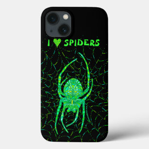 Funda Para iPhone 13 Z Neon Green Spider Spooky Arachnid Halloween Fun