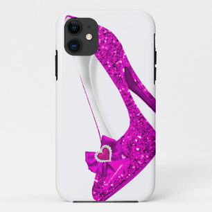 Funda Para iPhone 11 Zapato de talón alto de color rosa caliente para i