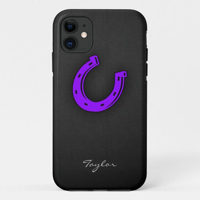 Funda De Case-Mate Para iPhone zapato violeta morado de caballo (Reverso)