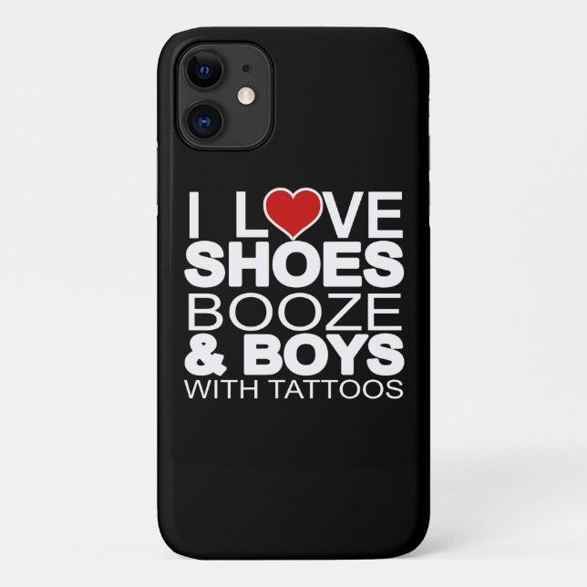 Funda De Case-Mate Para iPhone Zapatos de amor Booze Boys with Tattoos (Reverso)