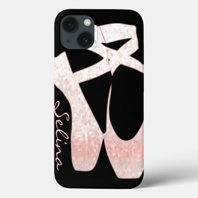 Funda De Case-Mate Para iPhone Zapatos de ballet rosa gradiente suave personaliza (Reverso)