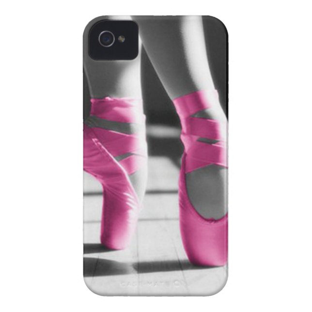 Funda De Case-Mate Para iPhone Zapatos de ballet rosados brillantes (Atrás)