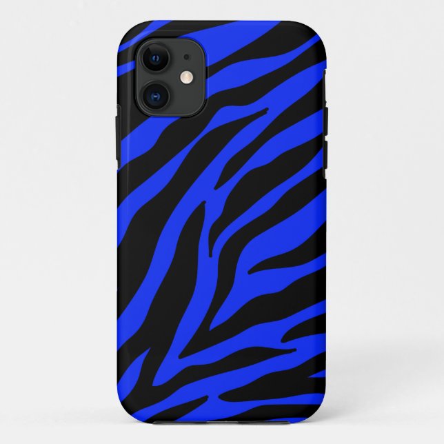 Funda De Case-Mate Para iPhone zebra azul (Reverso)