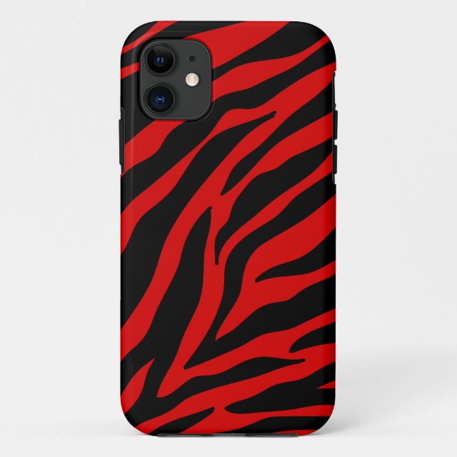 Funda De Case-Mate Para iPhone zebra roja (Reverso)