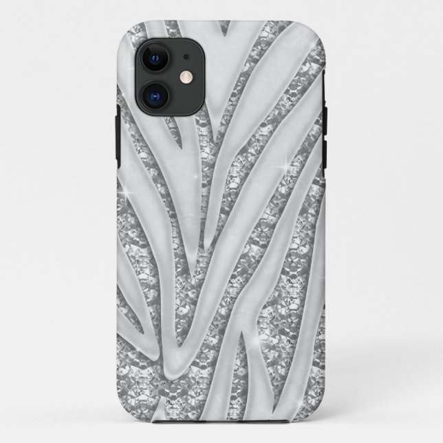 Funda De Case-Mate Para iPhone Zebra Stripes White Diamond iPhone 5 Funda (Reverso)