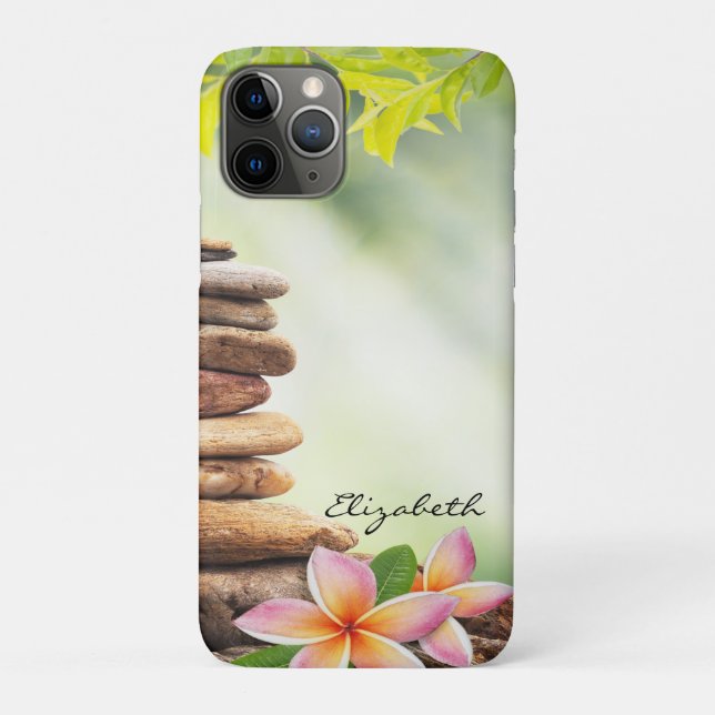 Funda De Case-Mate Para iPhone Zen Stones, Meditación, Paisaje (Reverso)