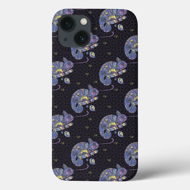 Funda De Case-Mate Para iPhone Zentangle Lizard (Reverso)