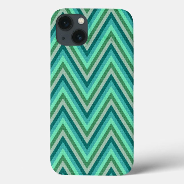 Funda De Case-Mate Para iPhone Zig Zag Striped Background (Reverso)