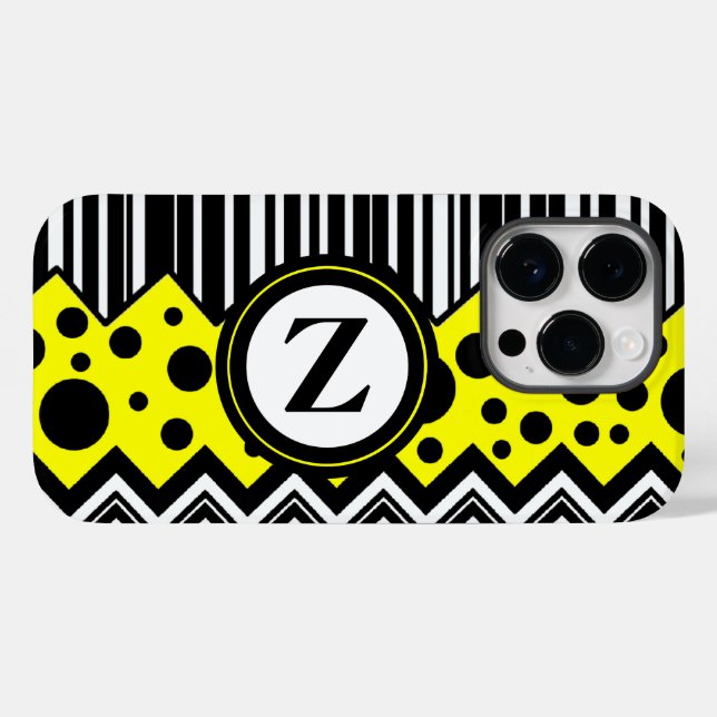 Funda De Case-Mate Para iPhone Zig Zag y puntos (Reverso (Horizontal))