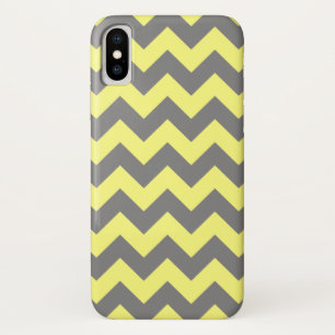 Funda Para iPhone X Zigzag amarillo y gris