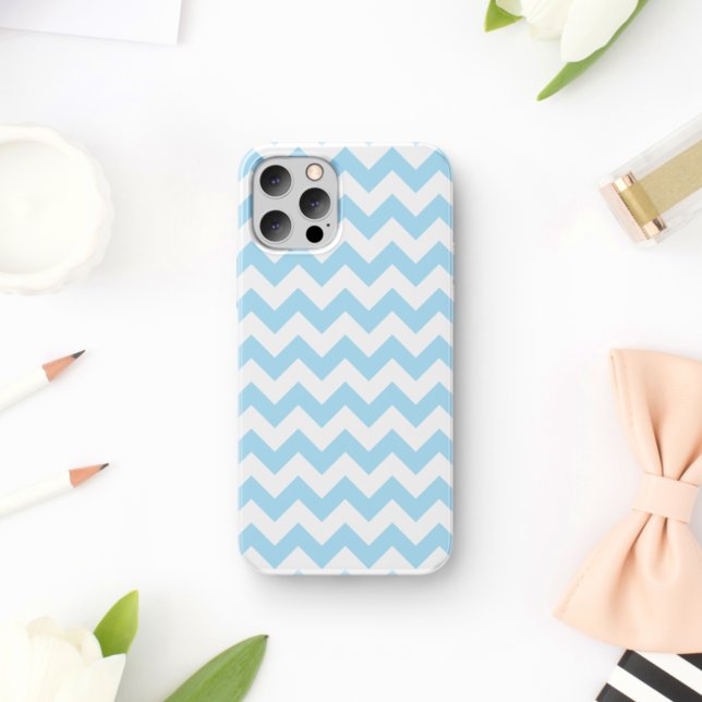 Funda De Case-Mate Para iPhone Zigzag Azul, Chevron Azul, Patrón Geométrico (Subido por el creador)