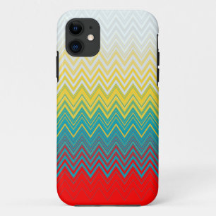 Funda Para iPhone 11 Zigzag blanco amarillo rojo