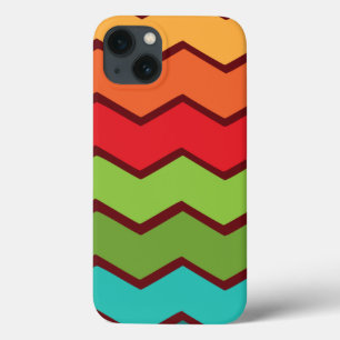 Funda Para iPhone 13 Zigzag de los años 1970
