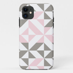 Funda Para iPhone 11 ZigZag geométrico rosa y plateado