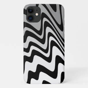Funda Para iPhone 11 Zigzag negro, gris y blanco